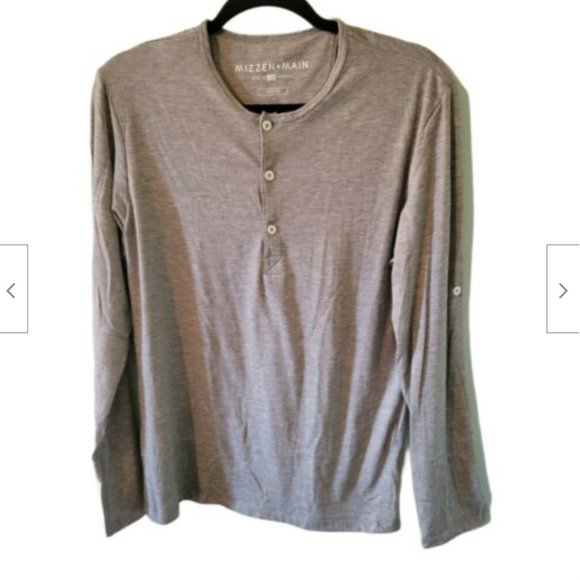 Mizzen+Main Other - Mizzen Main Men's Size Medium M Heather Gray Henley Shirt